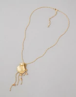 Collier long cœur et coquille AEO