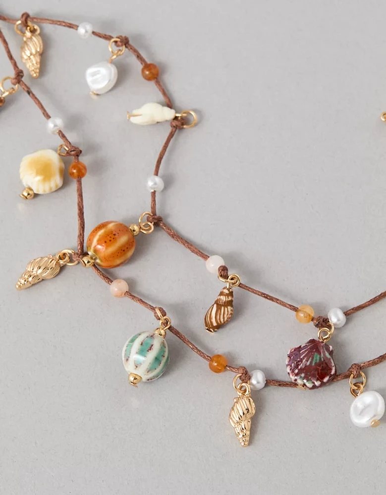 Bracelet de cheville à breloque coquillage AEO