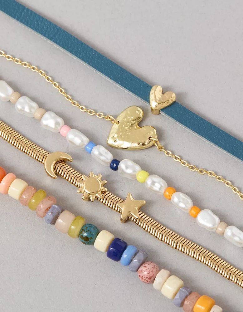 Emballage de cinq bracelets fierté AEO