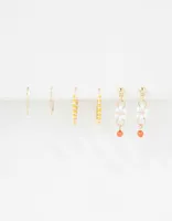 AEO Orange Beaded Hoop Earring 6-Pack