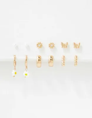 AEO Gold + Pearl Earring 6-Pack