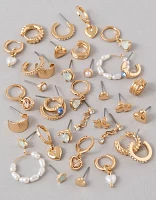 AEO Heart & Pearl Earrings 18-Pack