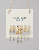 AEO Mixed Metal Earrings 9-Pack