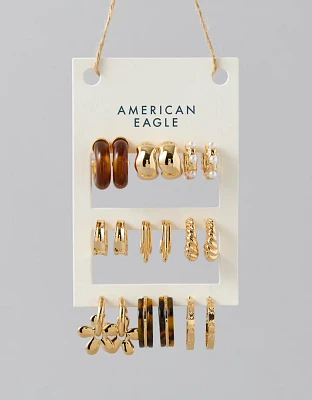 AEO Tortoise Shell Earring 9-Pack