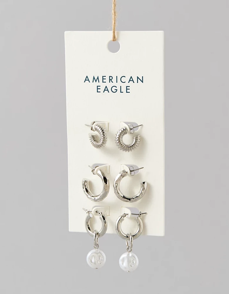 AEO Silver Earring 3-Pack