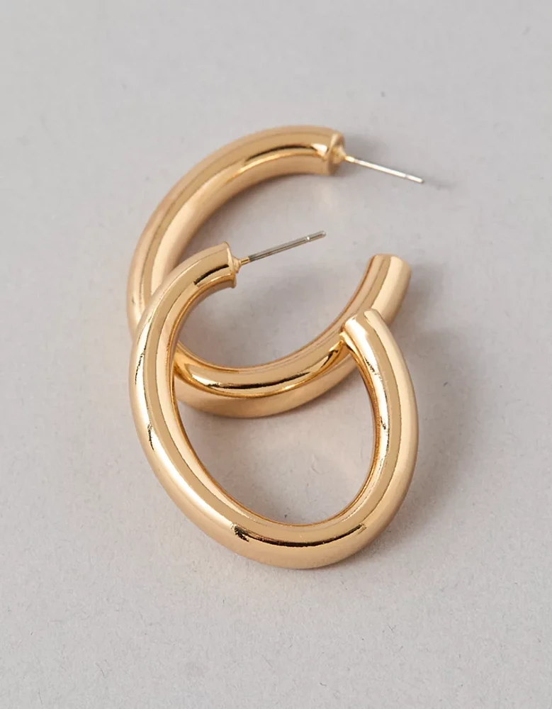 AEO Oval Large Hoop Earrings