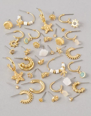 Emballage de 18 paires de boucles d’oreilles coquillages AEO