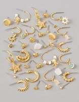 Emballage de 18 paires de boucles d’oreilles coquillages AEO