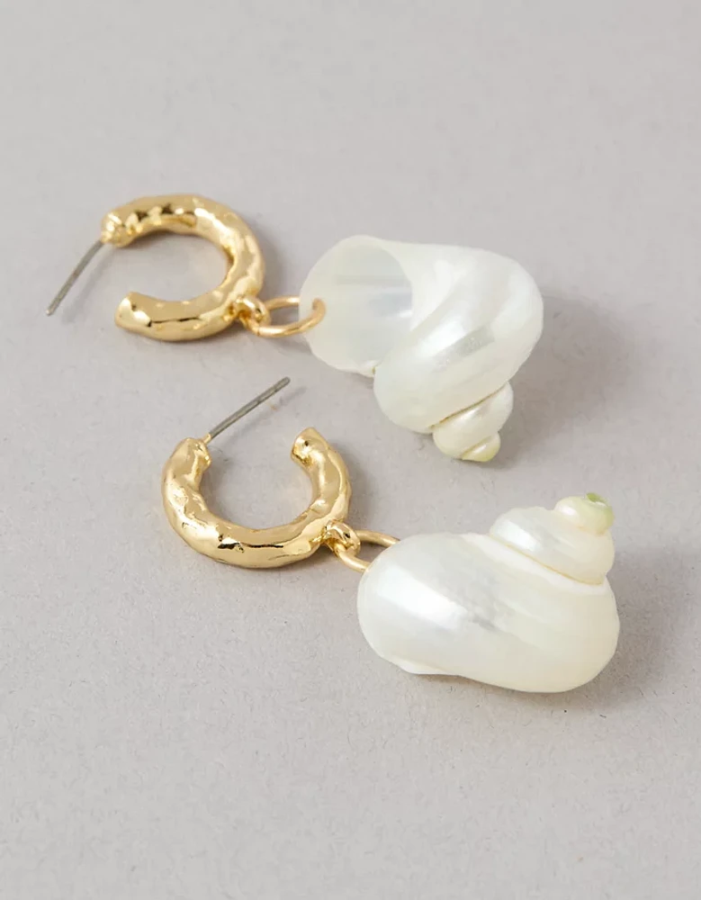 Boucles d’oreilles pendantes coquille AEO