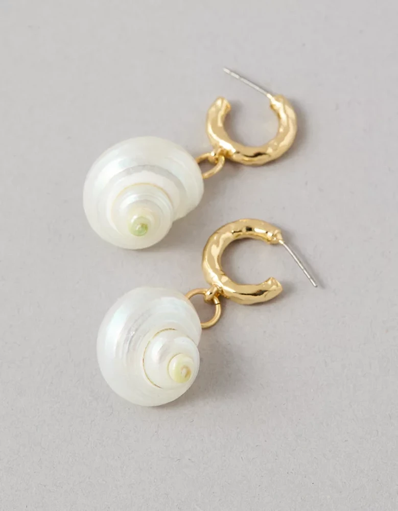 Boucles d’oreilles pendantes coquille AEO