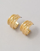 Boucles d’oreilles en demi-cercle texturées AEO