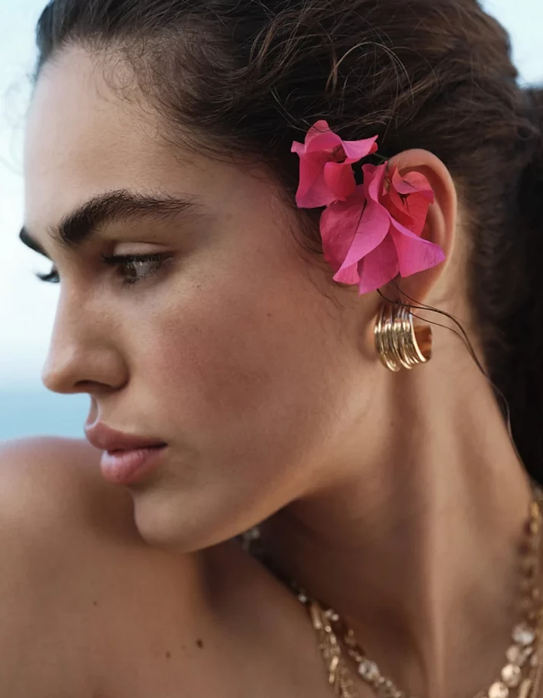 Boucles d’oreilles en demi-cercle texturées AEO