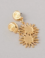 Boucles d’oreilles pendantes soleil AEO