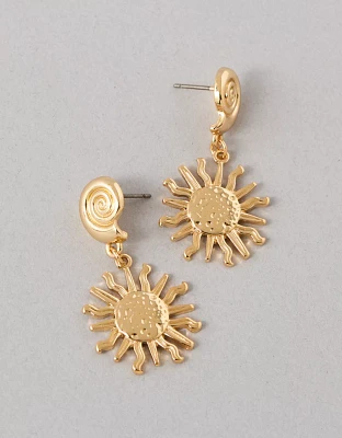 Boucles d’oreilles pendantes soleil AEO