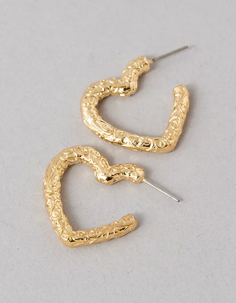 AEO Heart Hoop Earrings