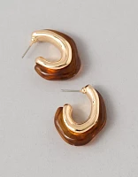 Boucles d’oreilles en demi-cercle en résine AEO