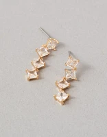 Boucles d’oreilles pendantes en cristal délicates AEO