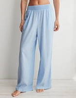 Aerie High Waisted Linen Blend Pool-To-Party Pant