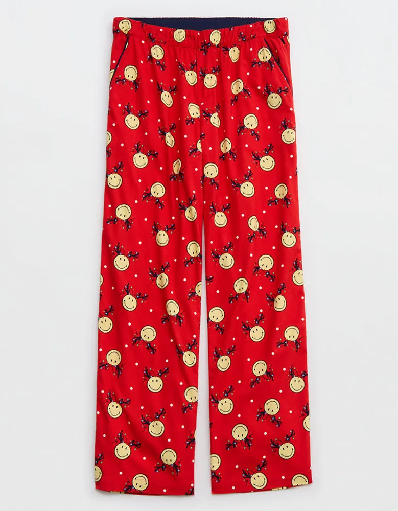 Aerie Smiley® Flannel Skater Pajama Pant