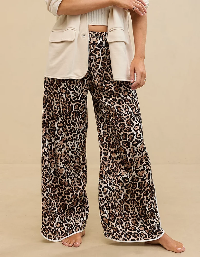 Aerie Off-Duty Satin Piping Trouser PJ