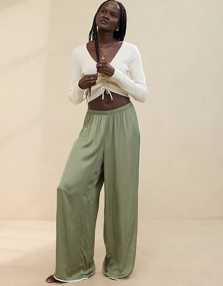 Aerie Off-Duty Satin Trouser PJ