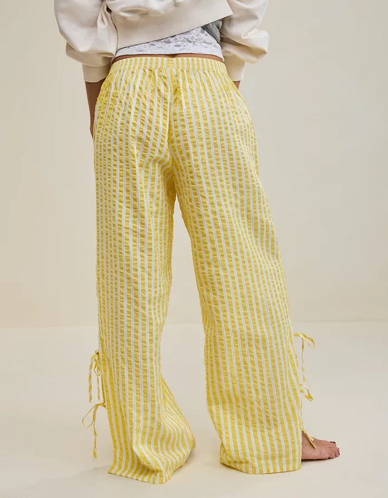 Aerie Off-Duty Seersucker Side Tie Trouser PJ