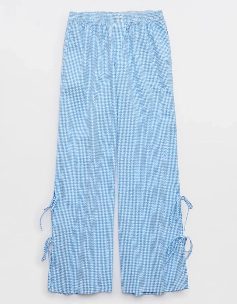 Aerie Off-Duty Seersucker Side Tie Trouser PJ
