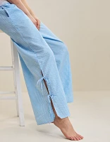 Aerie Off-Duty Seersucker Side Tie Trouser PJ