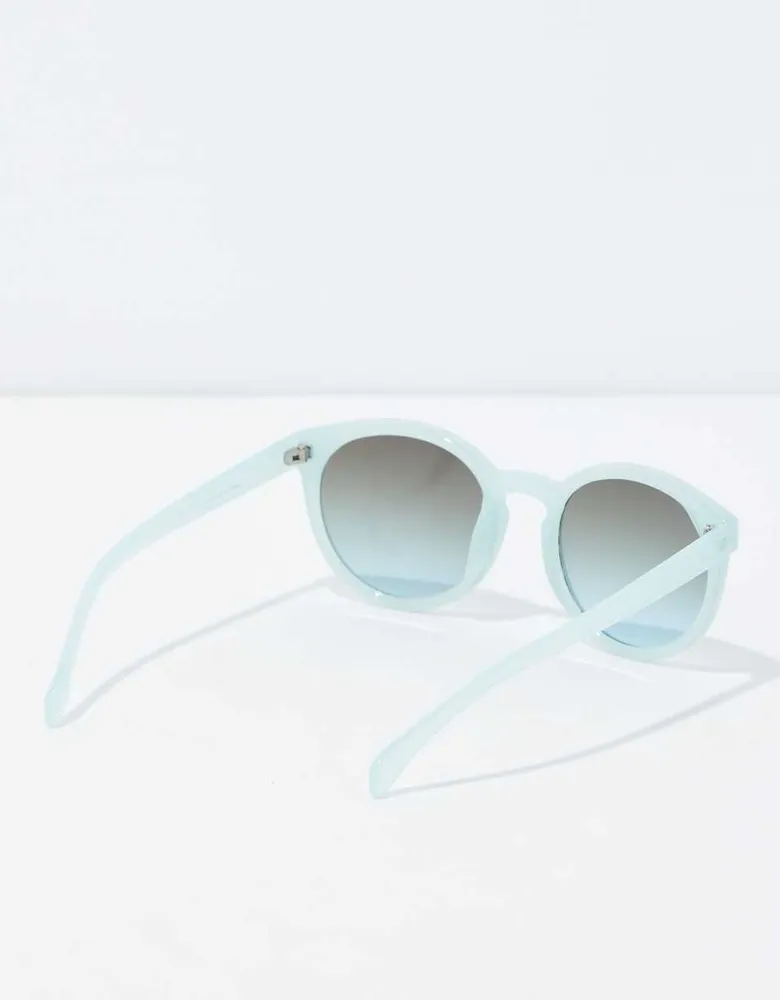 AEO Light Blue Round Plastic Sunglasses