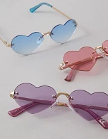Emballage de trois paires de lunettes de soleil cœur AE