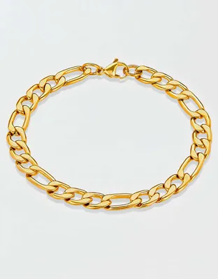 West Coast Jewelry Stainless Steel 8mm Figaro Chain Bracelet
