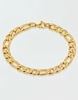 West Coast Jewelry Stainless Steel 8mm Figaro Chain Bracelet