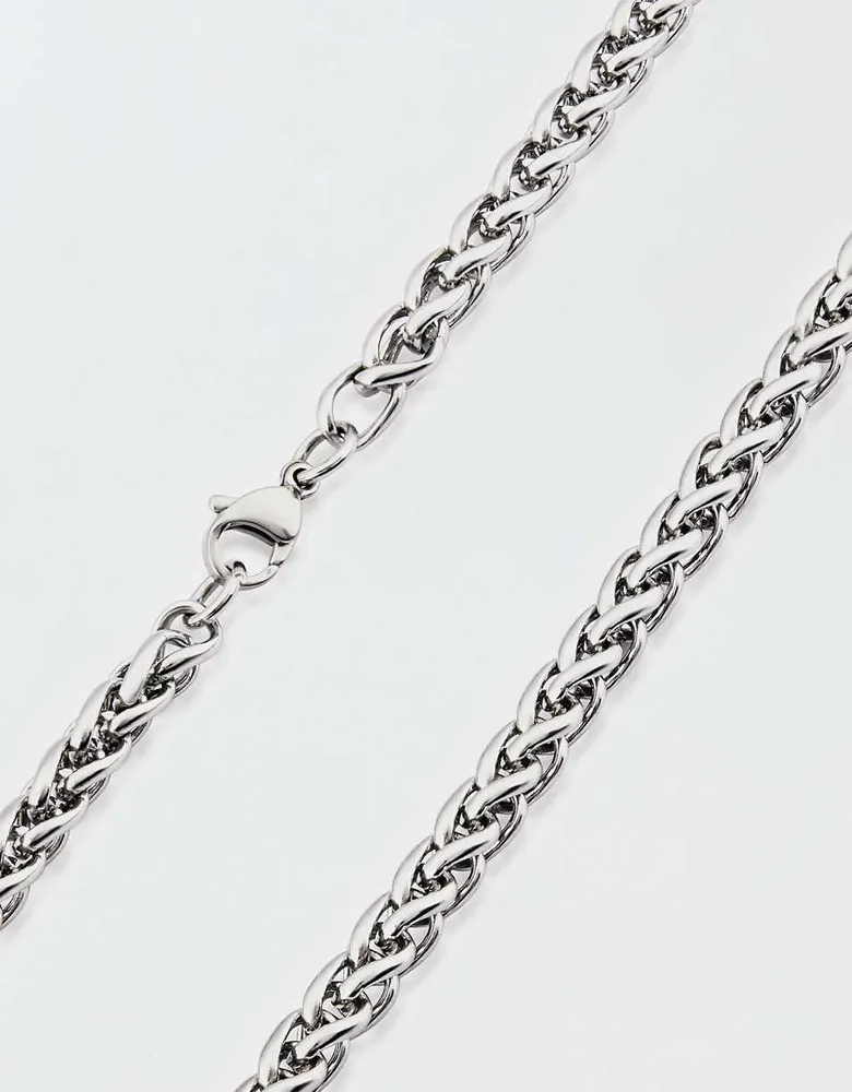 West Coast Jewelry Stainless Steel Polished Spiga Chain Necklace