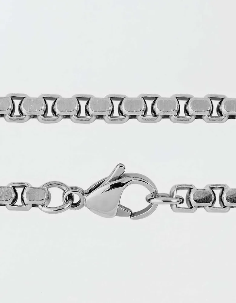 West Coast Jewelry Polished Stainless Steel Box Chain Necklace