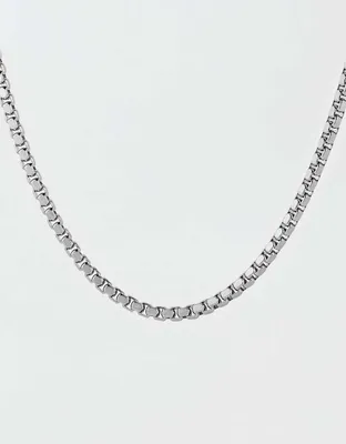 West Coast Jewelry Polished Stainless Steel Box Chain Necklace