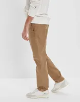 Pantalon kaki déjà porté à coupe droite athlétique Flex AE