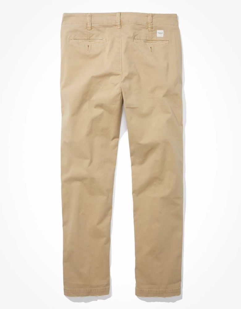 AE Flex Athletic Straight Lived-In Khaki Pant