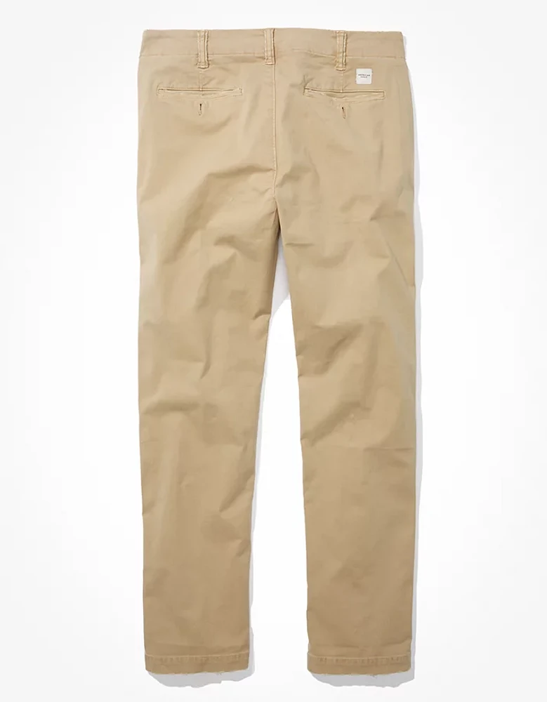 AE Flex Athletic Straight Lived-In Khaki Pant