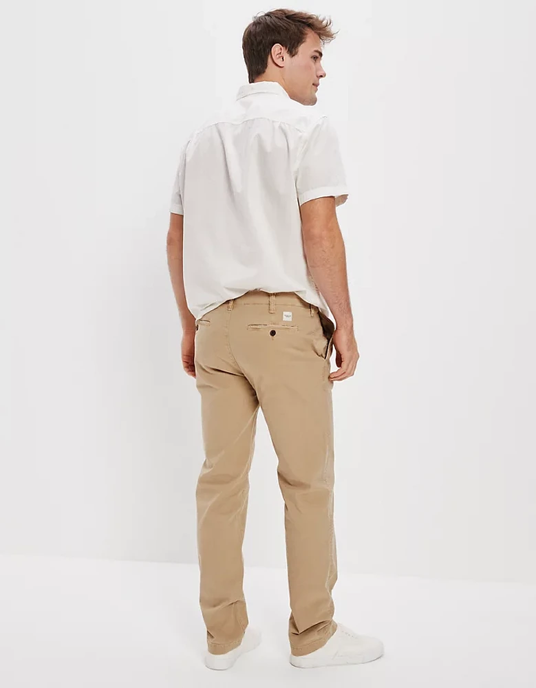 AE Flex Athletic Straight Lived-In Khaki Pant