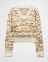 AE Whoa So Soft Shrunken V-Neck Sweater