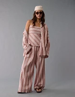 AE Go Big Oversized Striped Shirt