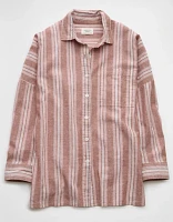 AE Go Big Oversized Striped Shirt