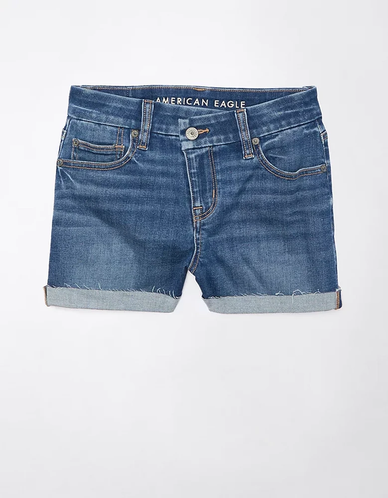 Short en rondeur court à taille croisée haute denim Next Level AE