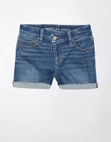 Short en rondeur court à taille croisée haute denim Next Level AE