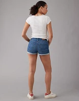 Short en rondeur court à taille croisée haute denim Next Level AE