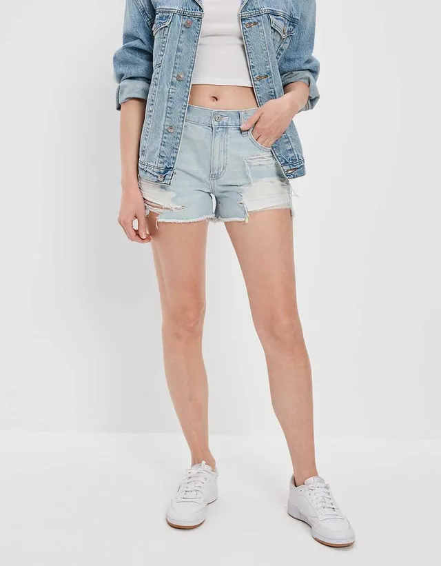 AE Strigid Denim Mom Shorts