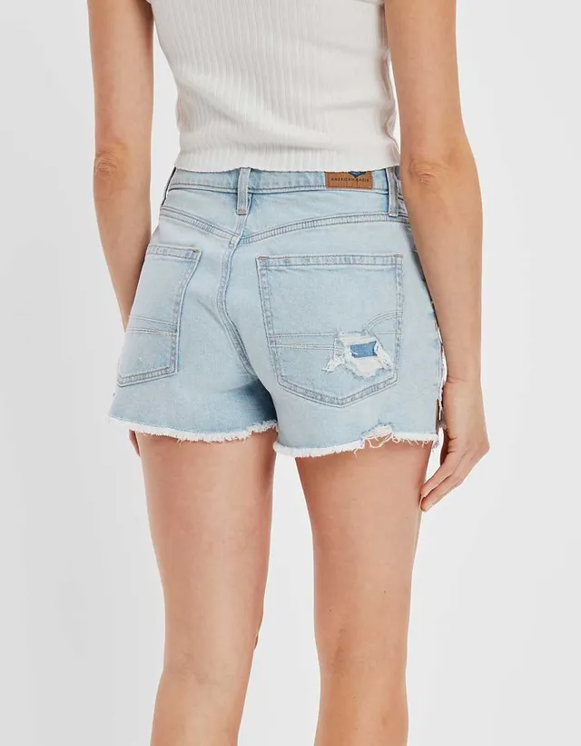 AE Strigid Curvy Ripped Denim Mom Short