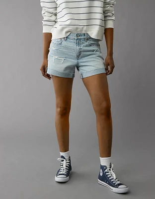 Short en denim déchiré parfait de 4 po extensible et rigide AE