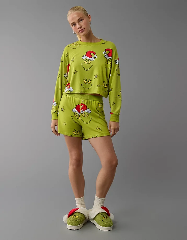 AE Grinch Plush PJ Set