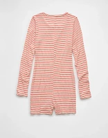 AE Peanuts Striped Plush Romper